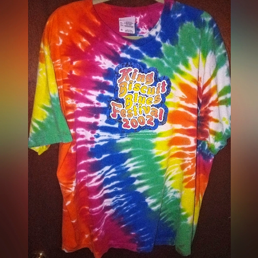 Colorful Festival Mens Tie Dye  T-Shirt XXL